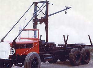 Converted log truck